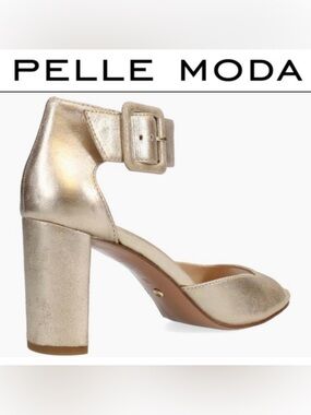 Pelle Moda “Vinni” Platinum Gold Heels